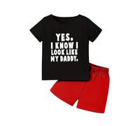 Boys Outfits Cute I Like Daddy Dad Joke Baby Bodysuit Boys (Black, 5-6 Years)
