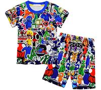 Boys Pajamas Set Rainbows Friends Kids Short Sleeve Two Pieces Pyjamas Size 4-9 Years Sleep-Wear For Boys Mix 5-6 Years
