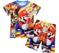 Boys Pajamas Set Super Cute 2Pcs/Set Top and Short Pjs Toddler Cute Cool Summer Kids Blue Sleepwear Girls Pajamas (as8, Age, 3_Years, 4_Years, Regular, SkyBlue)