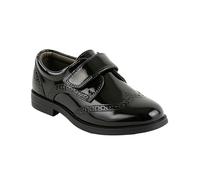 Boys Patent Dress Black Shoes Strap Brogue Formal Wedding Pageboy Footwear Size UK Infant 7.5 - EU 25