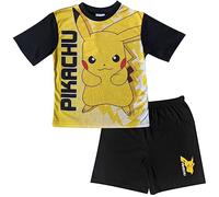 Boys Pikachu Pokemon Short Pyjamas - Sizes 5-12 Years - 7-8 Years / 122-128 cms Black/Yellow