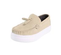 Boys’ Platform Suede Beige Loafers Slip-On Moccasin Shoes for Prom & Formal Occasions UK Size Child 8
