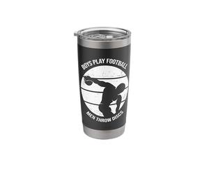 Boys Play Football Men Throw Discus Discus Throwing Athlete Stainless Steel Insulated Tumbler