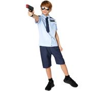 Boys Police Costume Policeman Officer Uniform Cop Fancy Dress Childs Costume