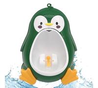 Boys Potty Training Urinal - Penguin Standing with Rotating Windmill | Wall Mounted Urinal for Toilet Training | Suction Cup Stand Type Adjustable Height, Large Bowl Anti Splash Design