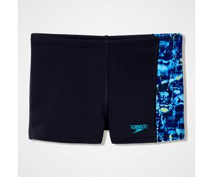 Boys Printed Panel Aquashort Black/Blue - 15-16 Black/Blue 15-16
