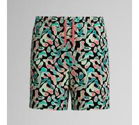 Boys Printed Swim Shorts Orange/Green - 2XL Neon Coral 2XL