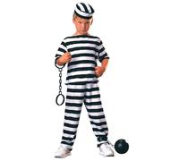 Boys PRISONER BOY Convict Rebel Kids Fancy Dress Costume Age 3-10