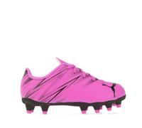 Boy's Puma Juniors Attacanto FG/AG Football Boots in Pink