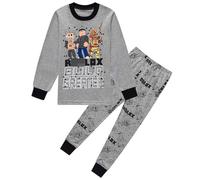 Boys Pyjama Sets Winter Autumn Christmas Xmas Pajamas Black Red Pjs (Grey, 6-7 Years)