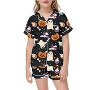 Boys Pyjamas Glow Dark Festival Costumes for Kids Nightwear Pjs Skeleton Pumpkin Sleepwear Tops and Pants Sets Halloween Set Girls Pajamas Unicorn Family Matching Black