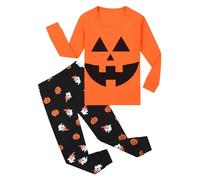Boys Pyjamas Glow Dark festival for Girls Halloween In The Cotton Pjs Toddler Long Sleeve Sleepwear Outfits Sleeves Nightwear Tops Sets Outfit Orange