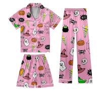 Boys Pyjamas Glow Dark festival for Girls Halloween Pjs Skeleton Pumpkin Sleepwear Cotton Toddler Clothes Fun Set Pajamas Unicorn print pajama Pink