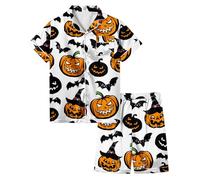 Boys Pyjamas Halloween Costumes for Kids Nightwear Glow In The Dark Cotton Pjs Long Sleeve Set Skeleton Girls Pajamas Unicorn Sleepwear White