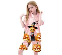 Boys Pyjamas Halloween Cotton Toddler Clothes Glow In The Dark Pjs Nightwear Tops and Pants Sets Set Skeleton Girls Pajamas Unicorn print pajama Pink