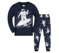 Boy's Pyjamas Sets Dinosaur Truck Astronaut Train Car Printed Cartoon Pyjama 2 Piece Crewneck Long Sleeve Top and Pjs Bottom Soft Pyjamas Set for Kids Baggy Boys Pjs Outfits Sleepwear