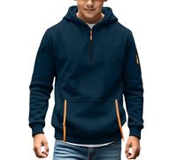 Boys Quarter-Zip Oversized-Fit Hoodie Sweatshirt Pullover Cargo Hoodies For Teen Boys actical Sweatshirt Pullover intage Workout Running Active Hoodies With Pockets Toddler (Navy, 12-13 Years)