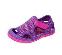 Boys' Quick-Dry Water Shoes, Kids Beach Shoes with Streak Print, Children's Wetsuit Socks for Swimming, Beach, Hiking, Socks with Anti-slip Soles and Elastic Laces Outdoor Sandals Purple