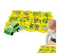 Boys Race Car Track - DIY Puzzle Playset, Adventure Rail Building Toy, Racing Bridge Tunnel, Lights Sounds Educational Game | Fun Critical Thinking Activity For Kids Skill Development