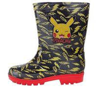 Boys Rain Boot Anti-Skid Rubber Wellies Galoshes with Colorful Pikachu Officially Licensed Pokemon Lightweight Waterproof Wellington Snow Boot Everyday Perfect for Children Adventures Ice Grip Boots