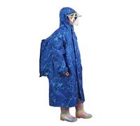 Boys Raincoat - Long Double Brim Rain Poncho For Big Kids Teens Oversized Hooded Raincoat For Boys And Girls School Outdoor Activities