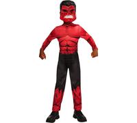 Boys Red Hulk Costume, Marvel Superhero Kids Fancy Dress