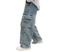 Boys Regular Fit Jeans - Boys Cargo Trousers Fully Elastic Waist Trousers For Children Regular Fit Age 4-12 Years