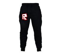Boys Roblox Trousers Tracksuit Grey Black Kids Pants with Elastic Waist Joggers Sports Leisure for Boys Teenagers Age 5-12 Years (Black, 6-7 Years)