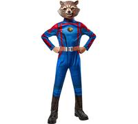 Boys Rocket Marvel Comics Gurdian Of The Galaxy Fancy Dress Deluxe Kids Costume