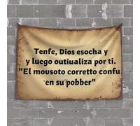 Boys Room Decor Teenager God's Plan: A Confused Mouse in Its Pobber Tapestry Wall Hanging Home Decor for Men(75X100CM)