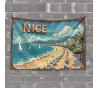 Boys Room Decor Teenager Nice Beach: A Vibrant Coastal Paradise with Sailing Boats and Pal Tapestry Bar Stuff for Man Cave Aesthetic Stuff(75X100CM)