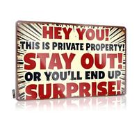 Boys Room Decor Teenager Private Property - No Trespassing! Tin Sign Beer Signs Metal Vintage Funny Home Decor(30X40CM)