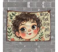 Boys Room Decor Teenager Whimsical Witch's Brew: A Magical Coffee Spell Tapestry Bar Stuff for Man Cave Aesthetic Stuff(75X100CM)