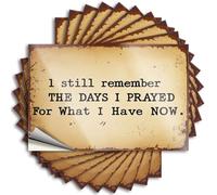 Boys Room Decor Winter Funny Sticker - I Still Remember The Days I Prayed for What I Have Now. Removable Decal Laptop Easy Peel for Girl(6X9CM)