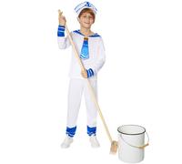 Boys Sailor Costume Captain Navy Officer Uniforme Child Fancy Dress Carnival