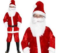 BOYS SANTA CLAUS COSTUME - KIDS COSTUME SIZES: MEDIUM (7 - 9YRS)