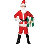Smiffys Deluxe Santa Costume & Beard, Red (Size M)