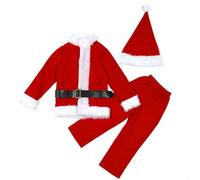 Boys Santas Claus Suit - Kids Christmas Costume, Velvet Santa Outfit, Toddler Holiday Wear | Full Santa Dress Set For School Events Family Gatherings Festive Celebrations Photoshoots