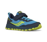 Saucony - Unisex Pilgrim Kdz A/C Outdoor Shoe, Navy Blue (Navy/Citron), 24.5 cm