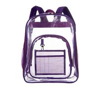 Boys School Bag Lightweight Backpack Rucksack Bookbag Clear Backpack, 3 Modes Illuminated transparent with Adjustable Straps for Women Men, Heavy Duty See Through for Work Sports Event (Purple, One
