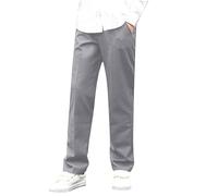 Boys School Trousers 7-16Y Stitched Ribbed Strtetch Chinos Trousers Full Length Elasticated Waist Pull Up Pants Hybrid Dress Joggers Fall Essentials Performance School Uniform Gray 3 Years
