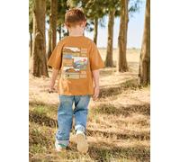 Boy's short-sleeved patterned T-shirt orange