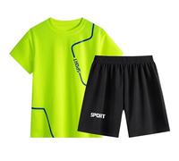 Boy's Short Sleeved Running Suit Casual Quick Drying Clothes For Boys And Girls Summer T Shirt Shorts Two Piece Set Track Suits Kids Set