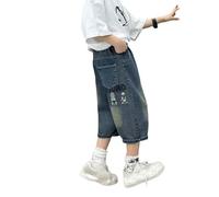 Boys Shorts Baggy Jeans Jorts Y2K Baggy Boys Wide Leg Loose Jorts Vintage Hip Hop Cool Designer Shorts Summer Denim Pants Bermuda Jeans