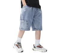 Boys Shorts Baggy Jeans Jorts Y2K Baggy Boys Wide Leg Loose Jorts Vintage Hip Hop Cool Designer Shorts Summer Denim Pants Bermuda Jeans