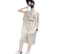 Boys Shorts Set,Unisex Shoulder Shirts, Shoulder Snap- Tank Tops, Arm Broken,Snap Open Sleeveless Shirt