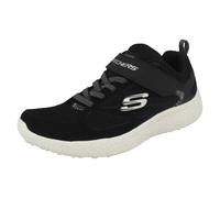 Skechers Burst Power Sprint Boys Riptape Black/White Memory Foam Trainers
