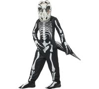 Boys Skeleton Costume Kids Halloween Bat Day Of The Dead Fancy Dress