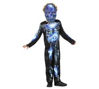 Boys Skeleton Costume Kids Halloween Bat Day Of The Dead Fancy Dress