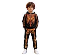 Boys Skeleton Halloween Costume - Skeleton Hoodie For Boys With Fleece Cozy For Trick Or And Adventures